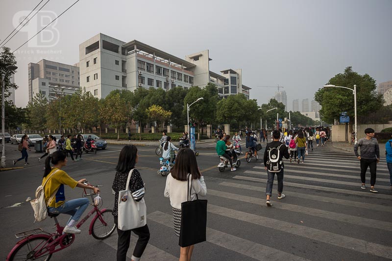 China Exkursion FHWS nach Huzhou: Volles Straßen auf dem Weg zu